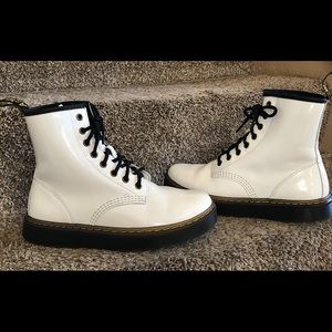 Air Wear Doc Martens 1461 Zavala Boots patent leather white